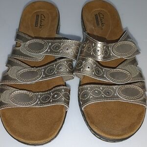 Clarks Women's Pewter Gold Sandals